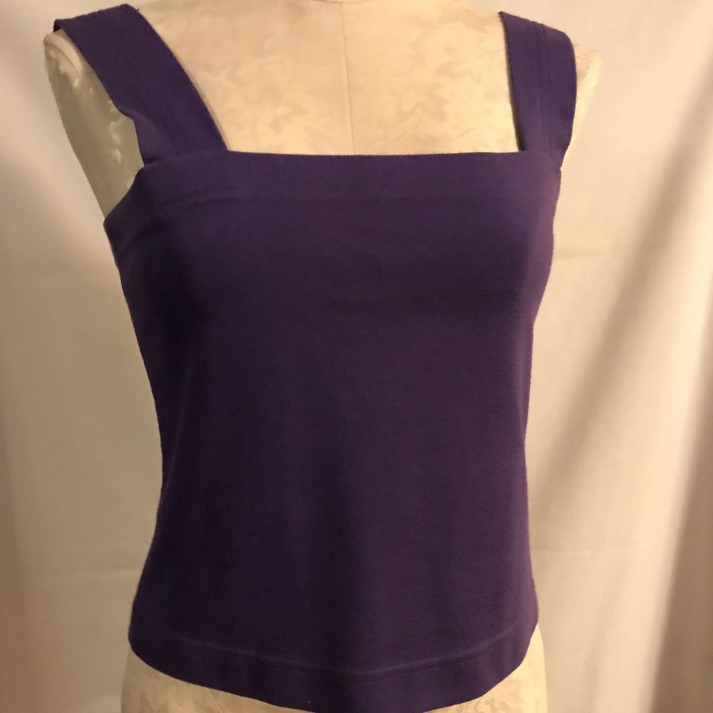 Vintage Doncaster Sport sun top camisole, purple cotton knit, size 4